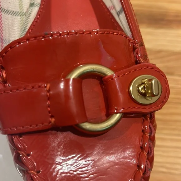 COACH Orchid Geranium Soft Patent Leather Loafers - Picture 2 of 9